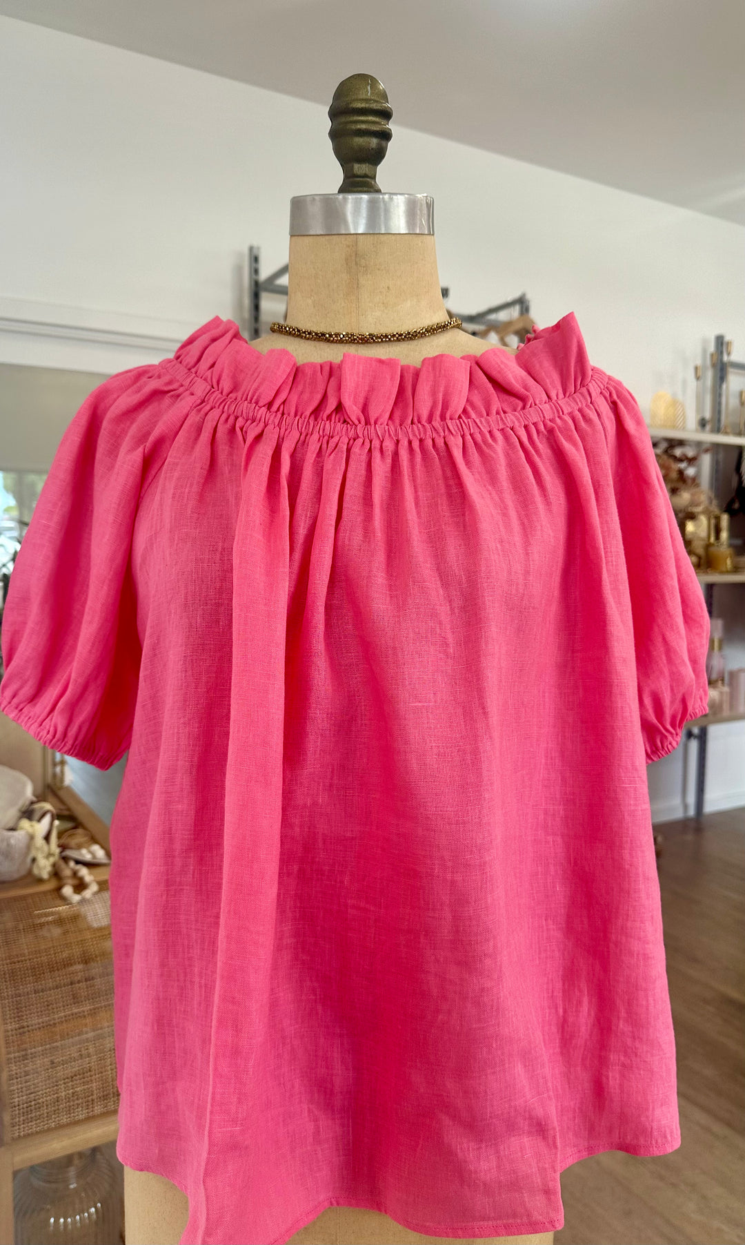 Haley Ruched Top | MUSK PINK