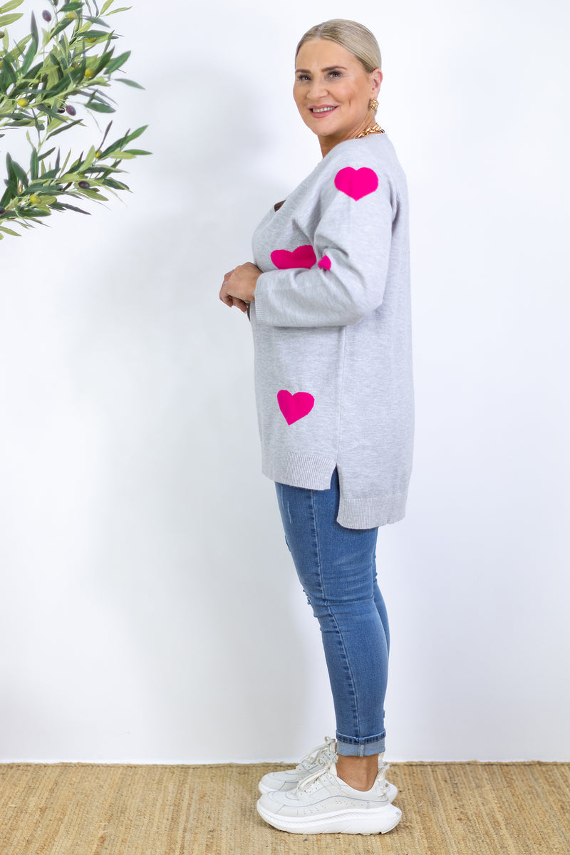 Heart of Gold Knit | Grey