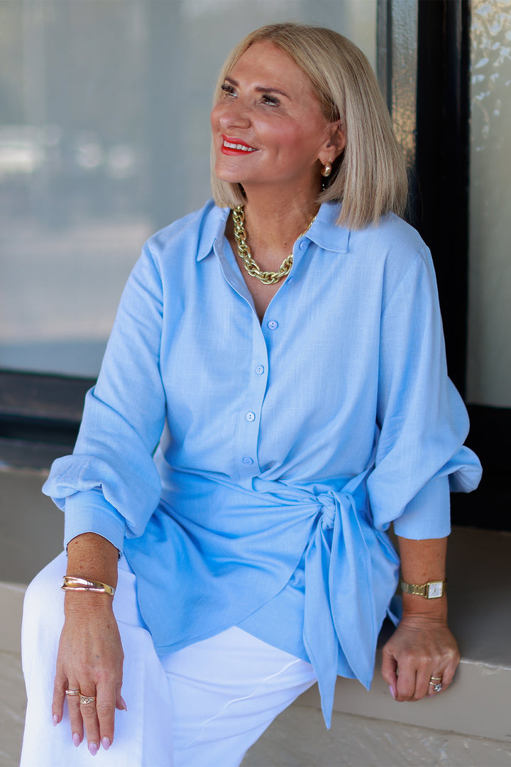 Sterling Tie Shirt | SKY BLUE