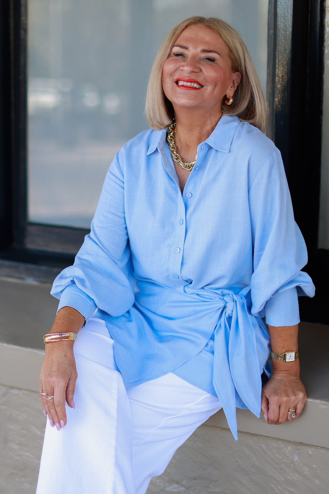 Sterling Tie Shirt | SKY BLUE