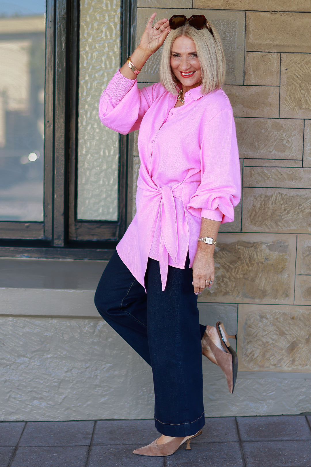 Sterling Tie Shirt | PINK