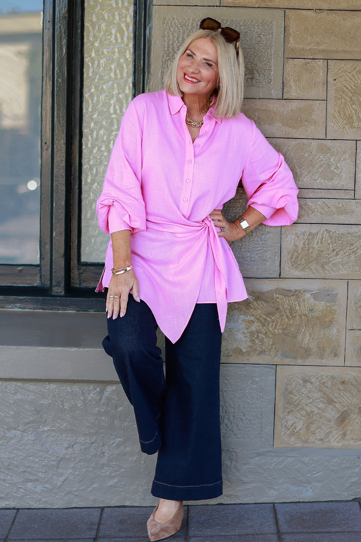 Sterling Tie Shirt | PINK