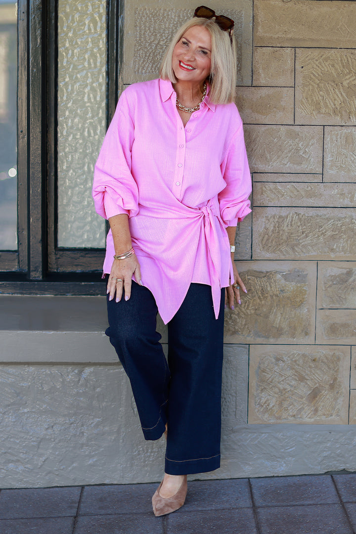 Sterling Tie Shirt | PINK