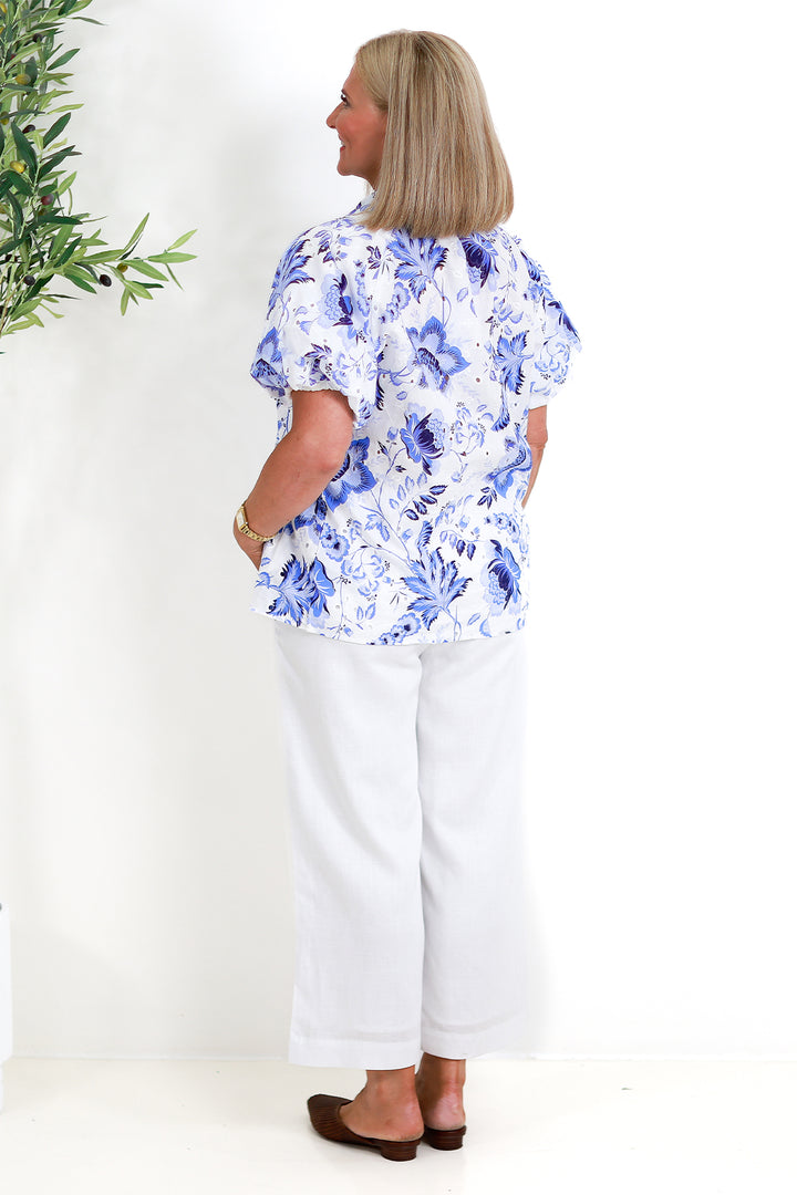 Essence Broderie Shirt | BLUE