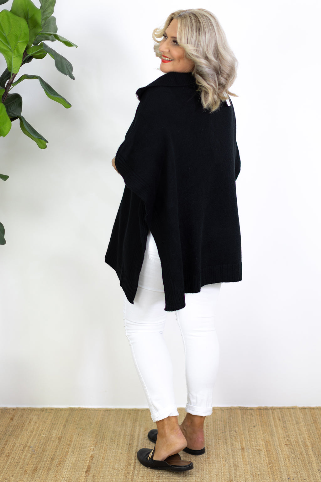 Misha Zip Knit | Black