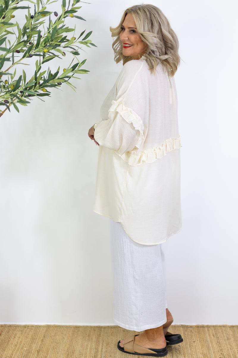 Eva Frill Shirt | Cream