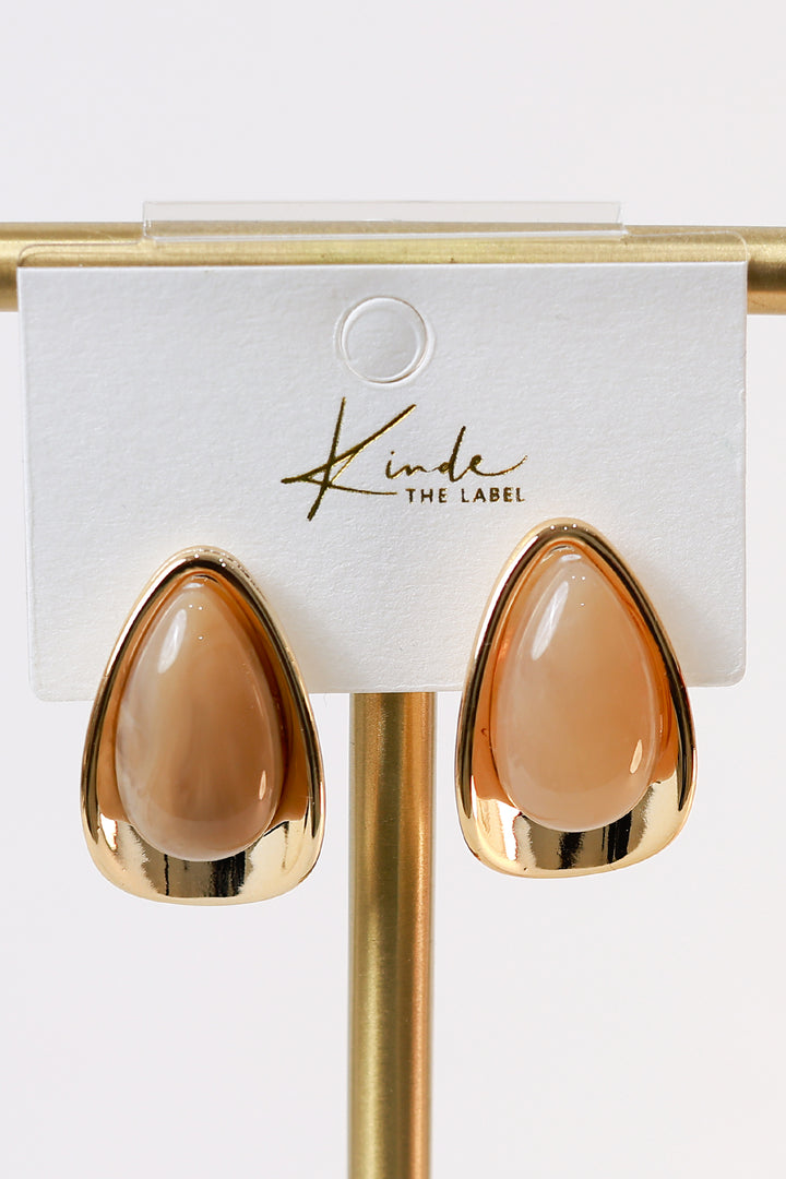 Lumina Teardrop Stud | HONEY AMBER