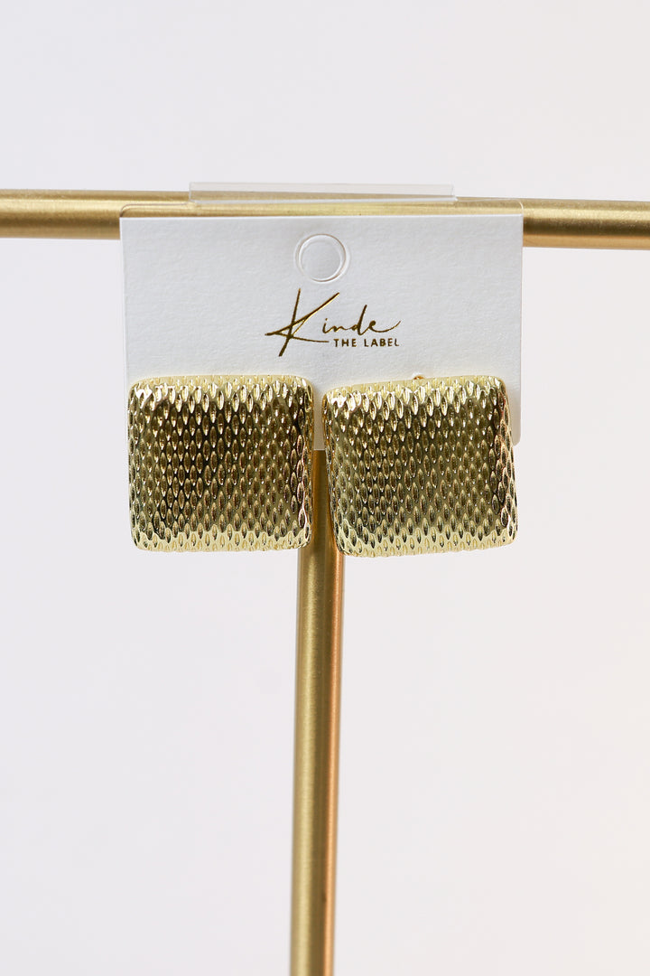 Elara Mesh Stud | GOLD