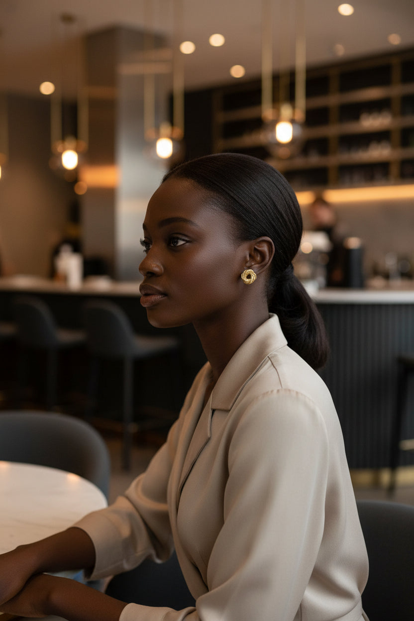 Lyra Twist Stud | GOLD