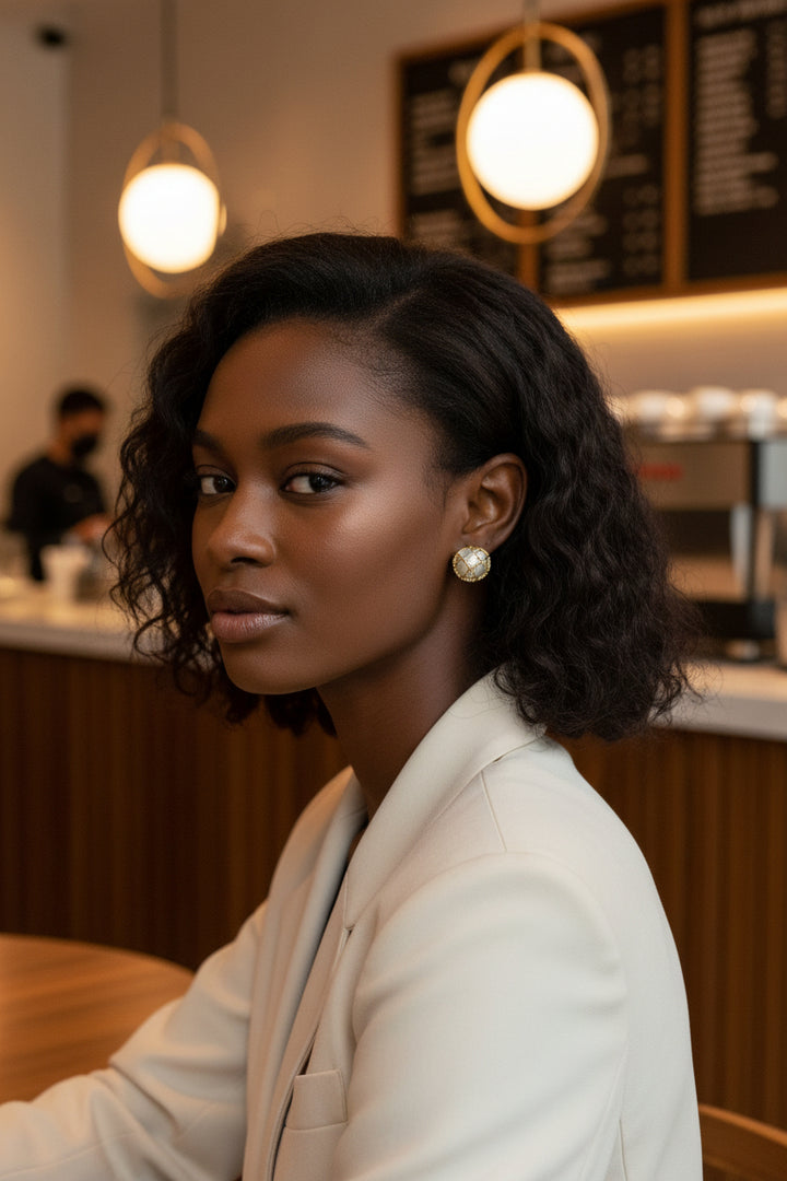 Celeste Orb Stud | GOLD