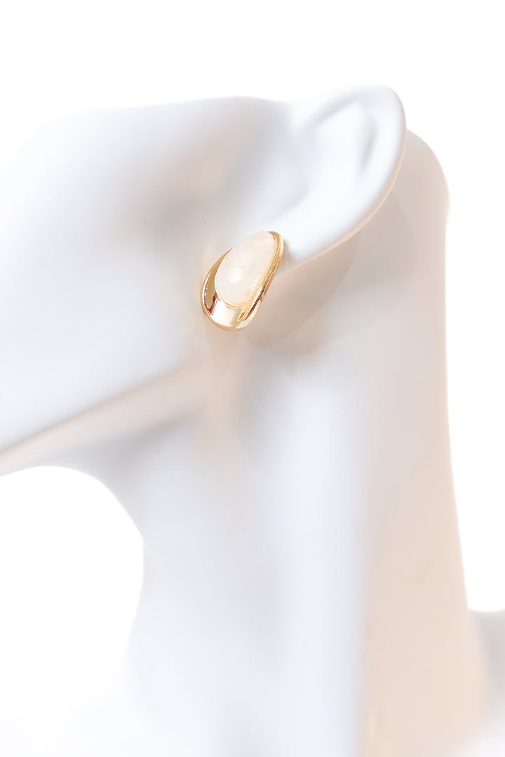 Lumina Teardrop Stud | OPAL WHITE