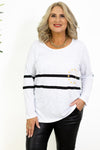Stars & Stripes Long Slv Tee | White