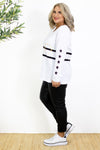 Stars & Stripes Long Slv Tee | White