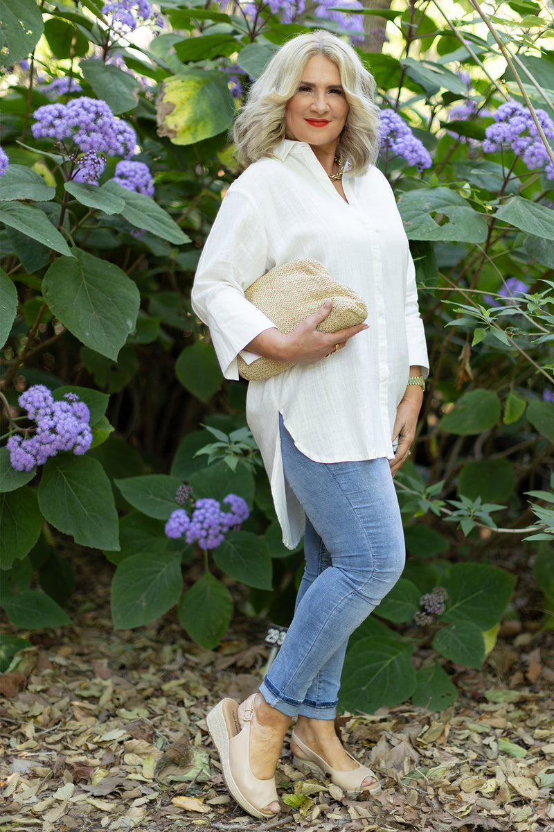 Londoner Oversized Shirt | Ivory White