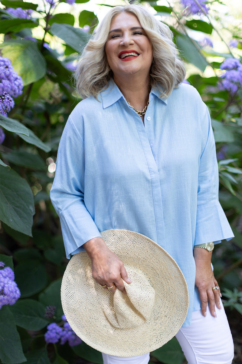 Londoner Oversized Shirt | Sky Blue
