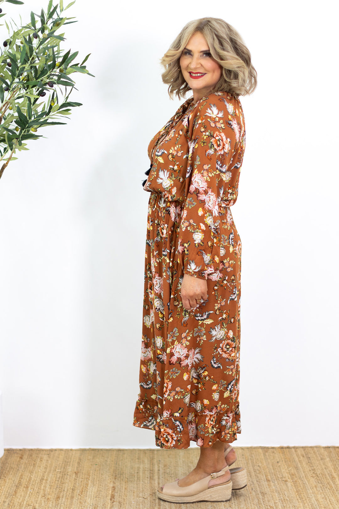 Flourish Maxi Dress | Rust
