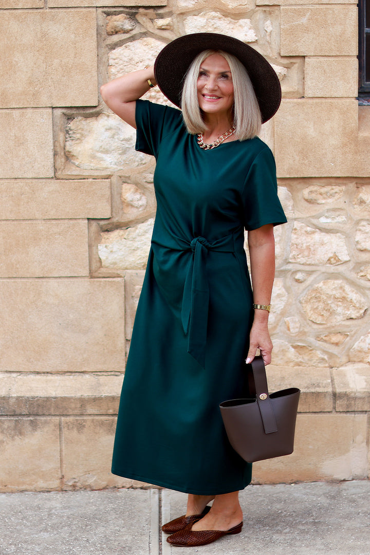 Alanah Tie Dress | GREEN