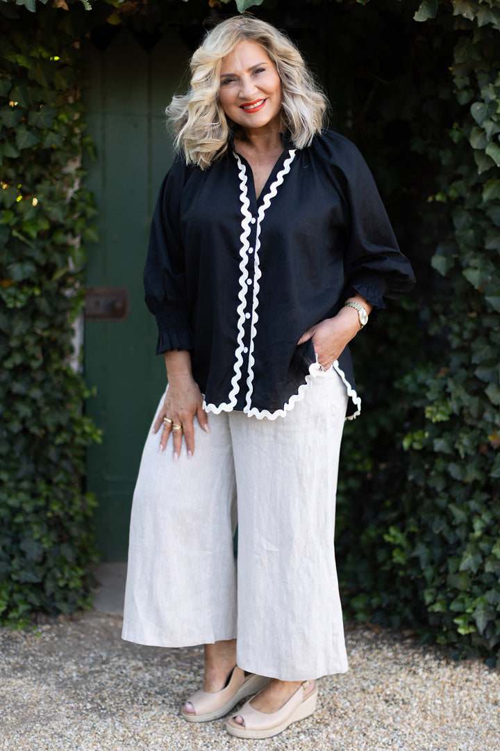 Santorini Wide Leg Pant | White