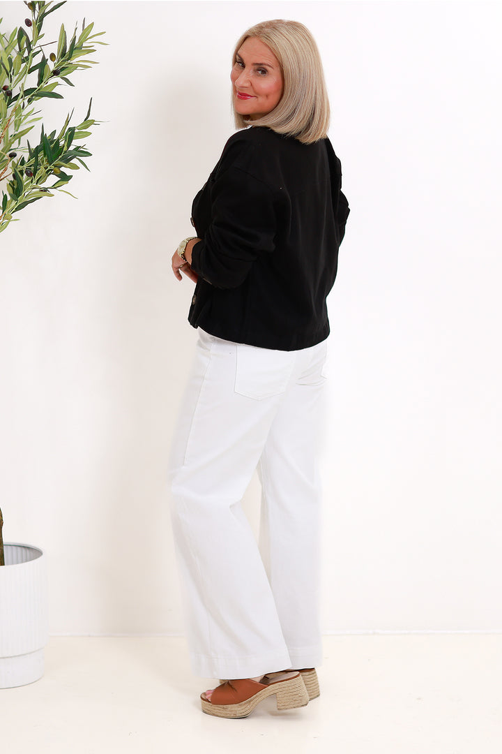 Lennox Linen Jacket | Black