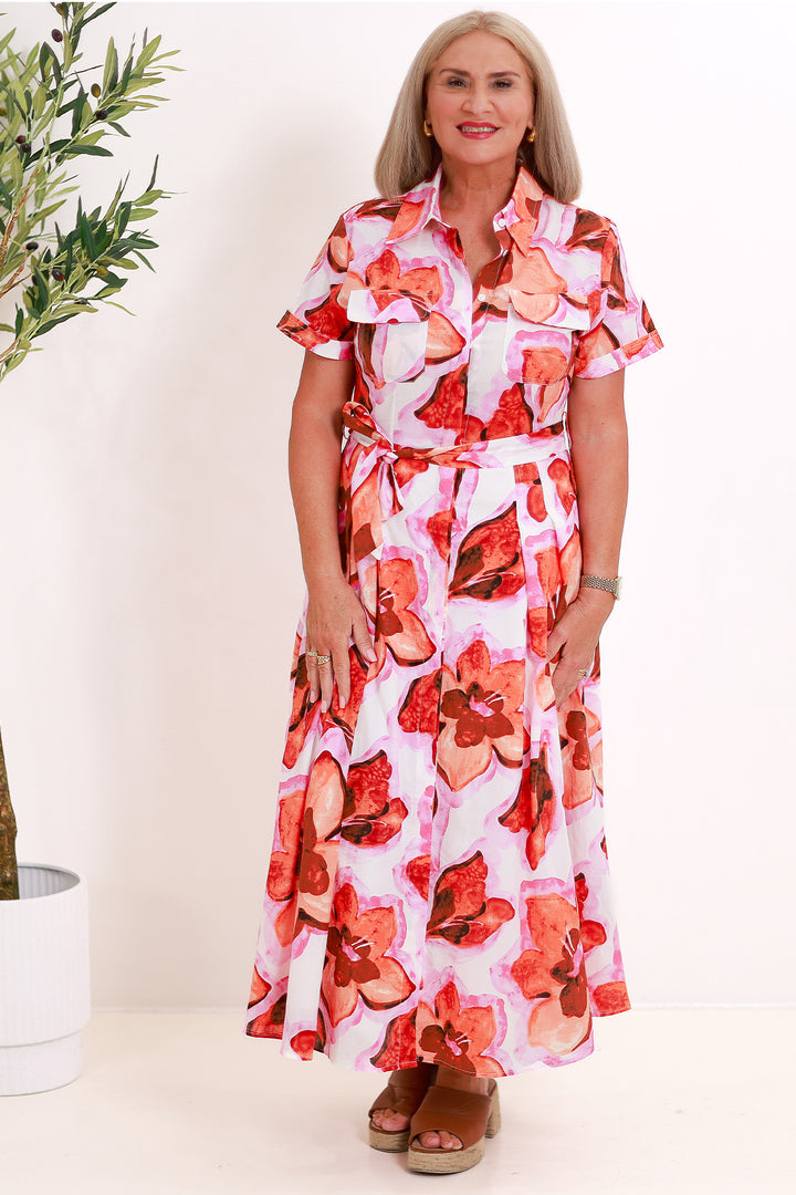 Rossellini Short Sleeve Dress | AZALEA