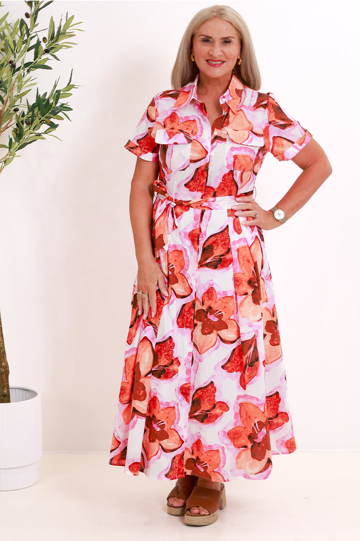 Rossellini Short Sleeve Dress | AZALEA