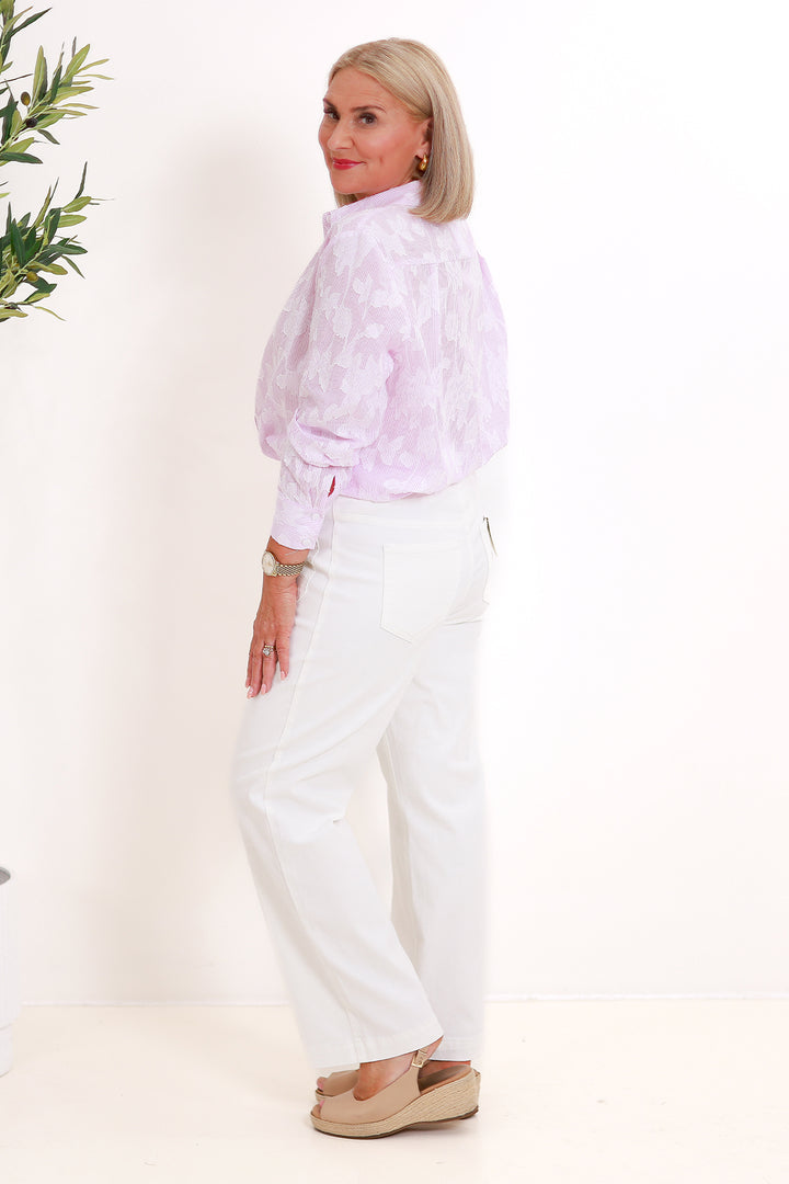 Alana Stretch Summer Jean | WARM WHITE