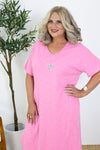 Lucky Star Tee Dress | Pink