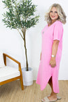 Lucky Star Tee Dress | Pink