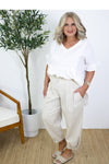 Natural | Amara Wide Leg Pant