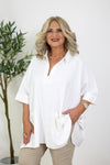 Oxford Collared Tunic | White