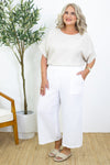 Natural | Amara Wide Leg Pant