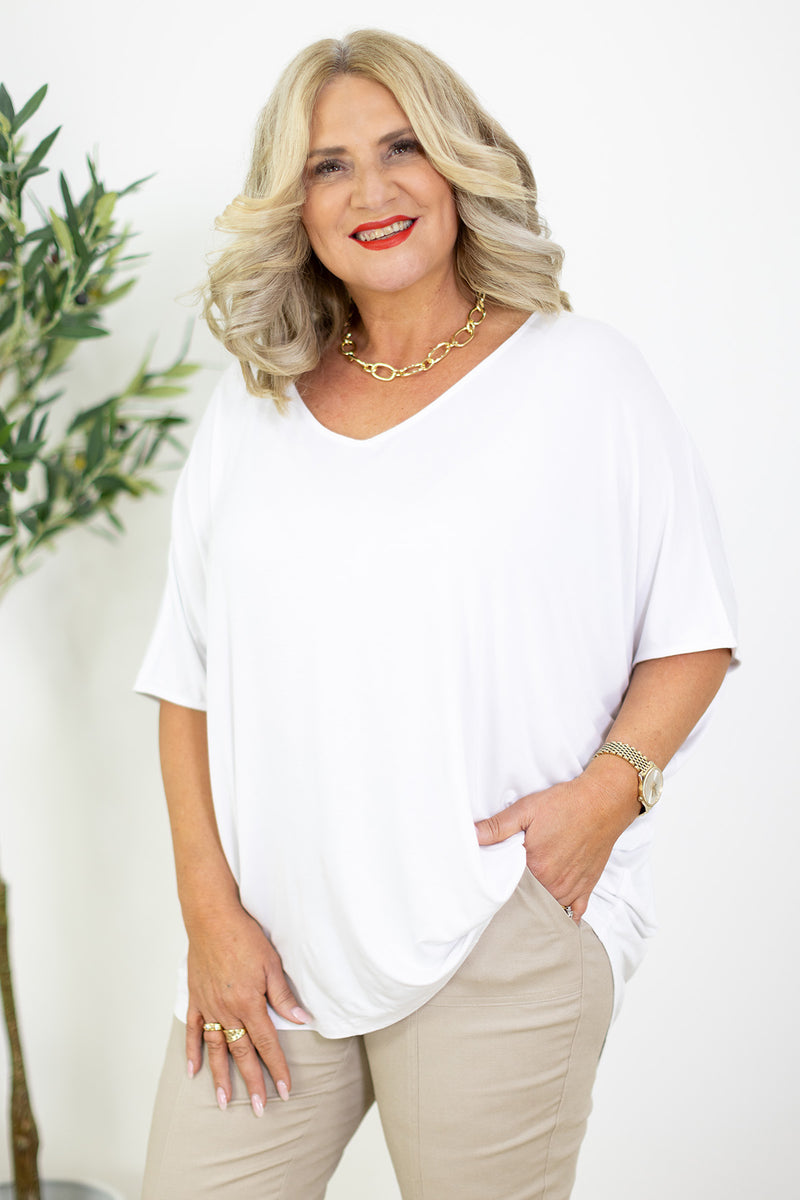 Armeni Batwing T Shirt | White