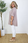 Armeni Batwing T Shirt | Taupe