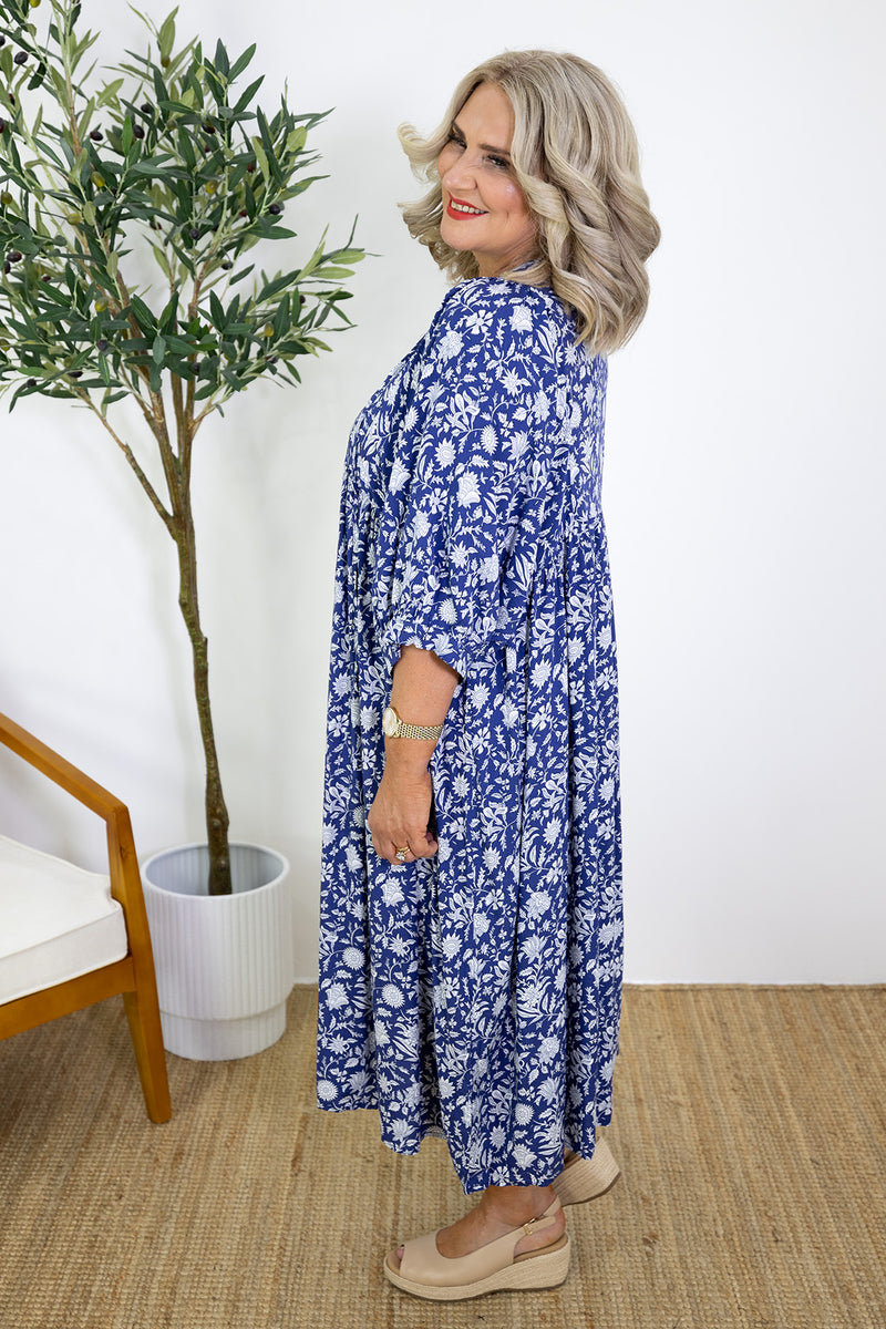 Sienna Dress | Blue - Free Gift Included
