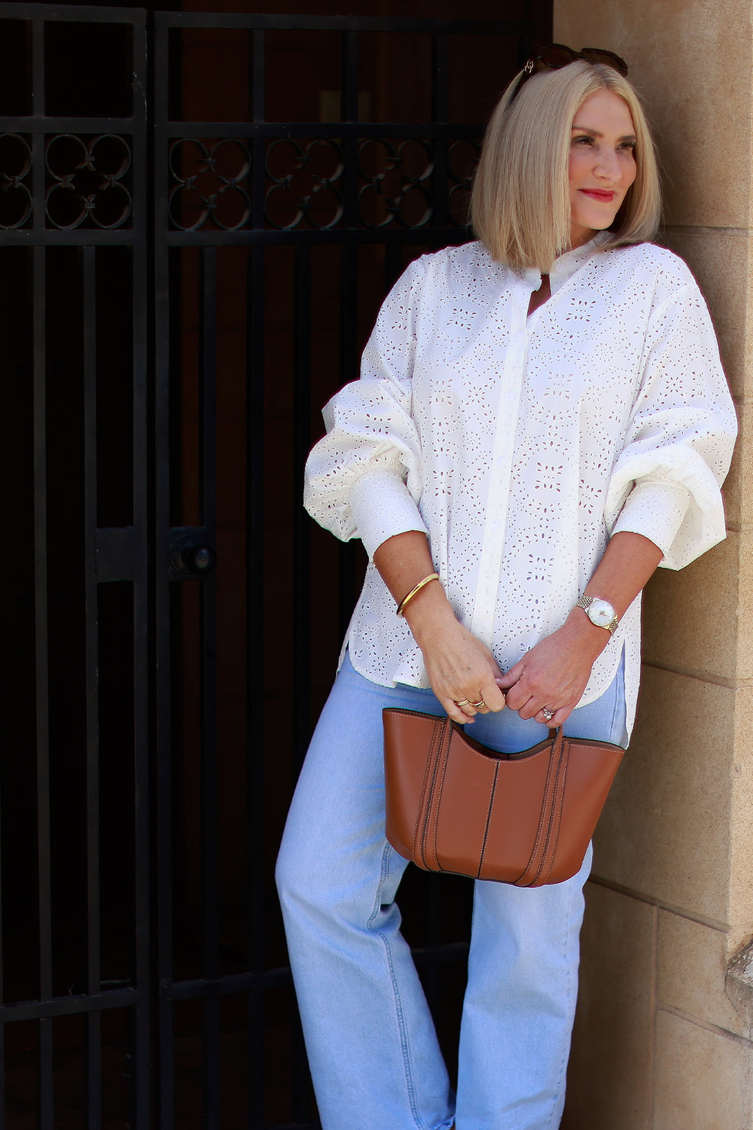 Belamy Broderie Shirt | WHITE