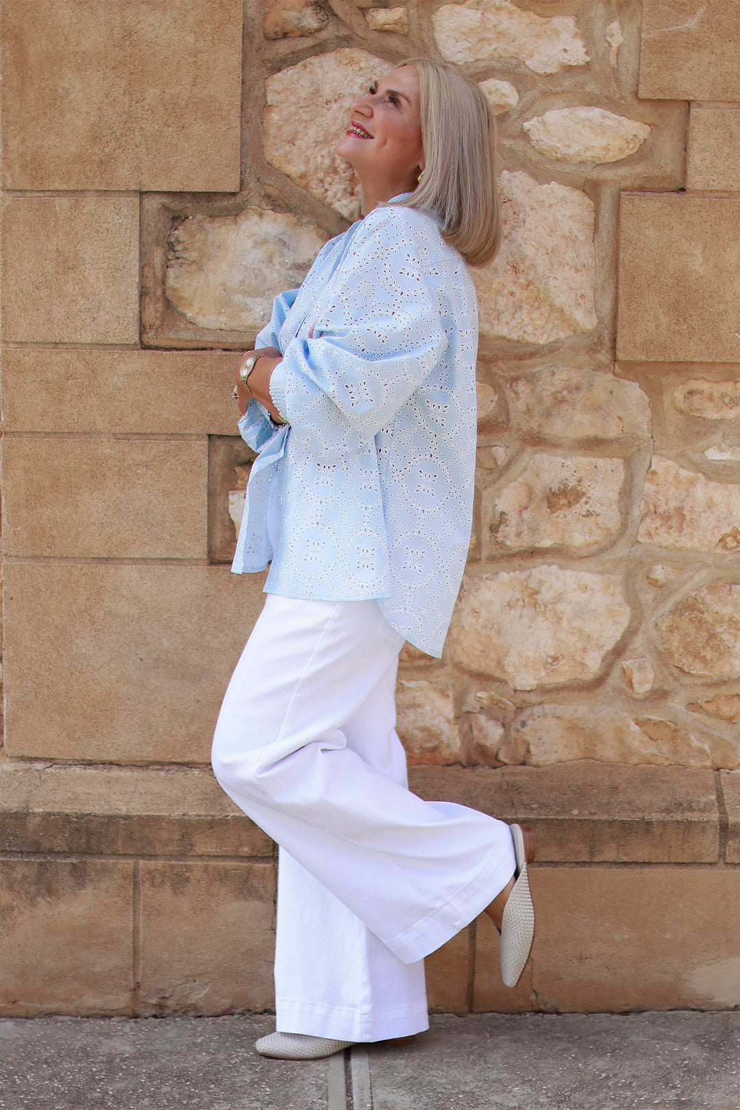 Belamy Broderie Shirt | LIGHT BLUE