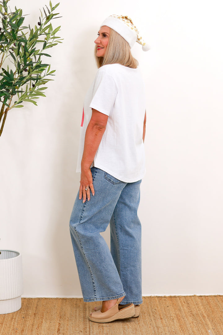 HO HO Christmas T-Shirt | WHITE