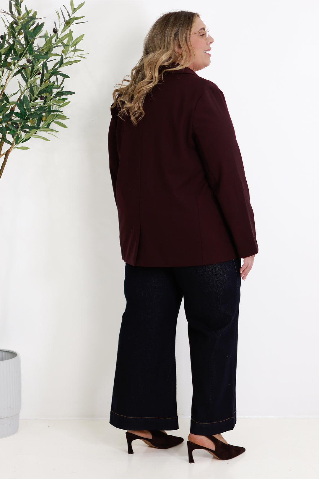 Eden Stretch Blazer | INK NAVY