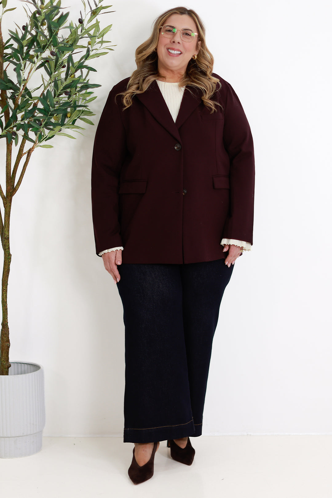 Eden Stretch Blazer | INK NAVY
