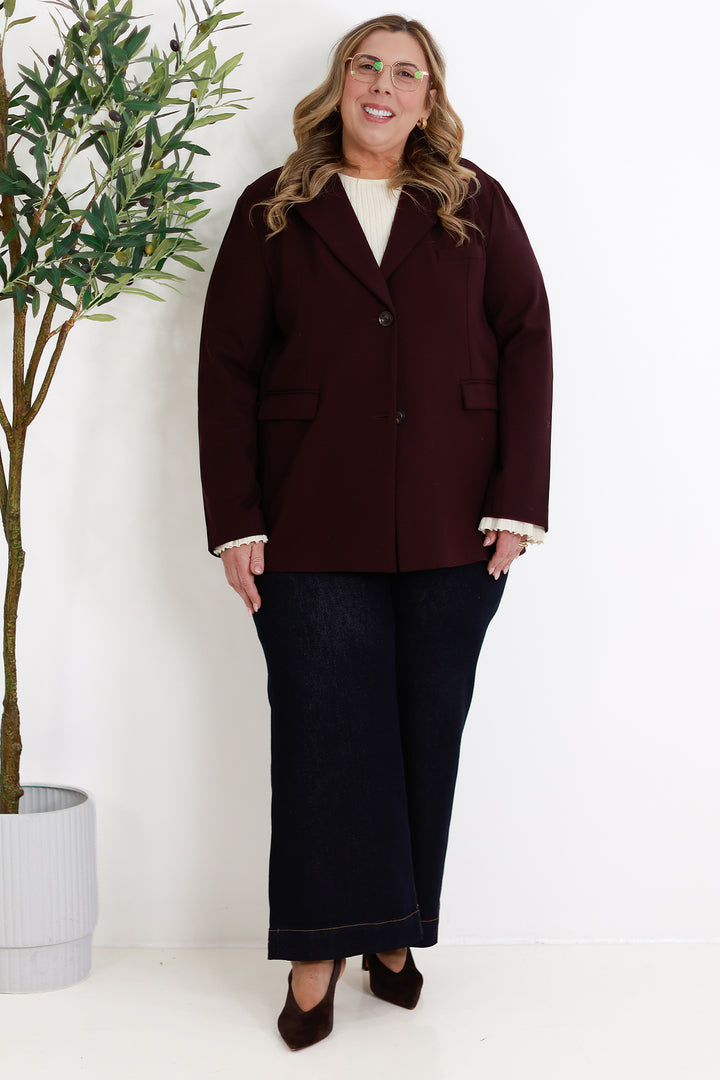 Eden Stretch Blazer | INK NAVY