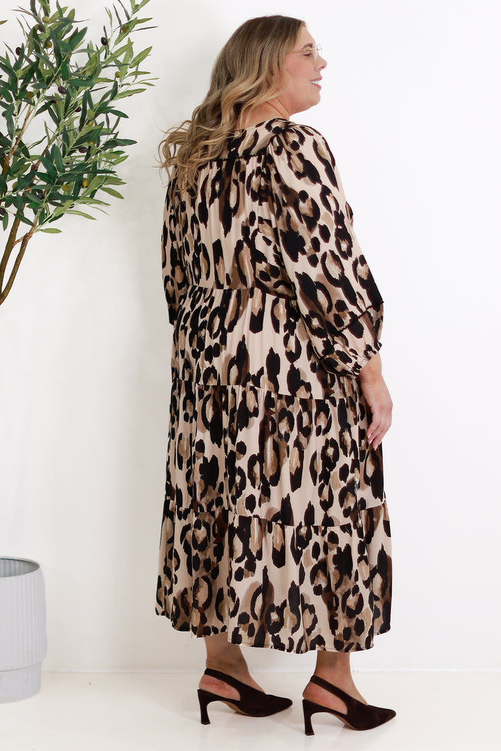 Sahara Tier Dress | Animal Print