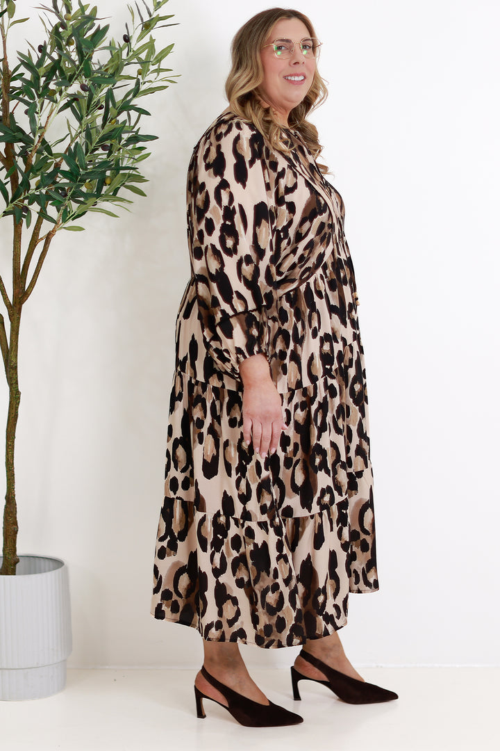 Sahara Tier Dress | Animal Print