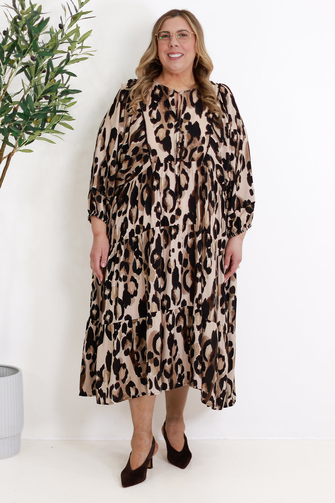 Sahara Tier Dress | Animal Print