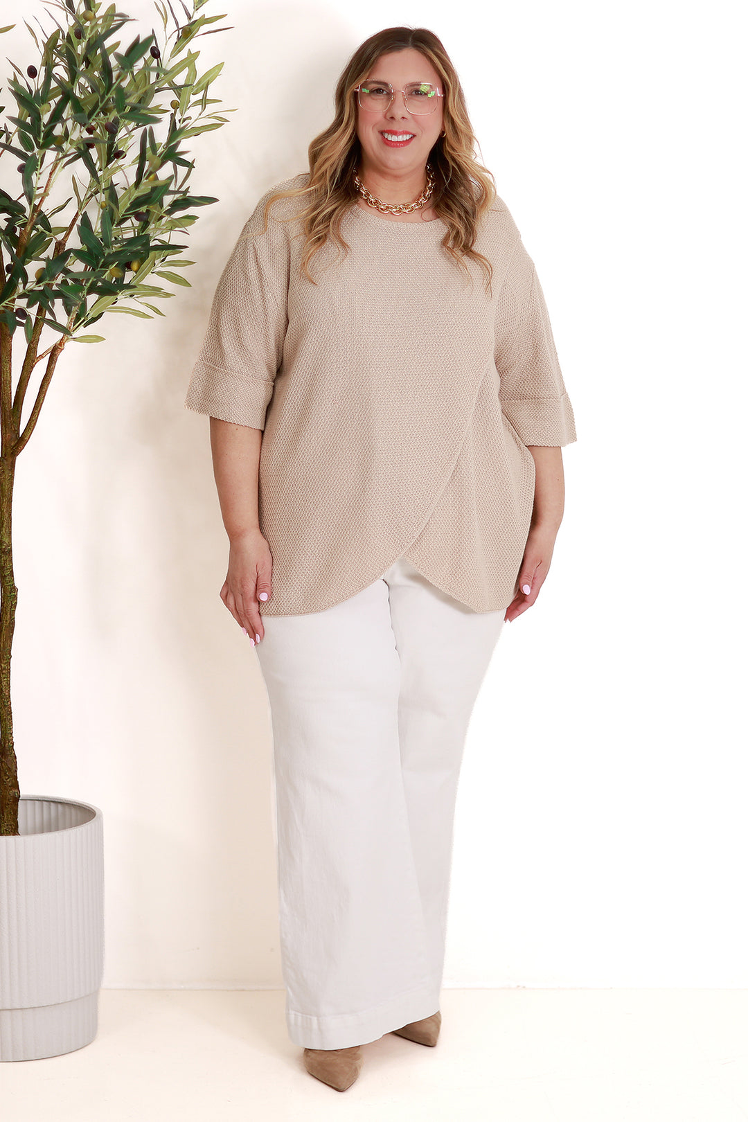 Lantana Cross Over Top | NATURAL