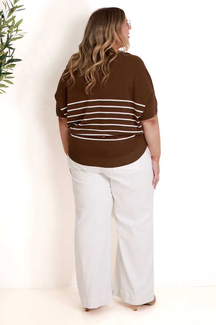 Euphoria Knit Top | CHOC BROWN