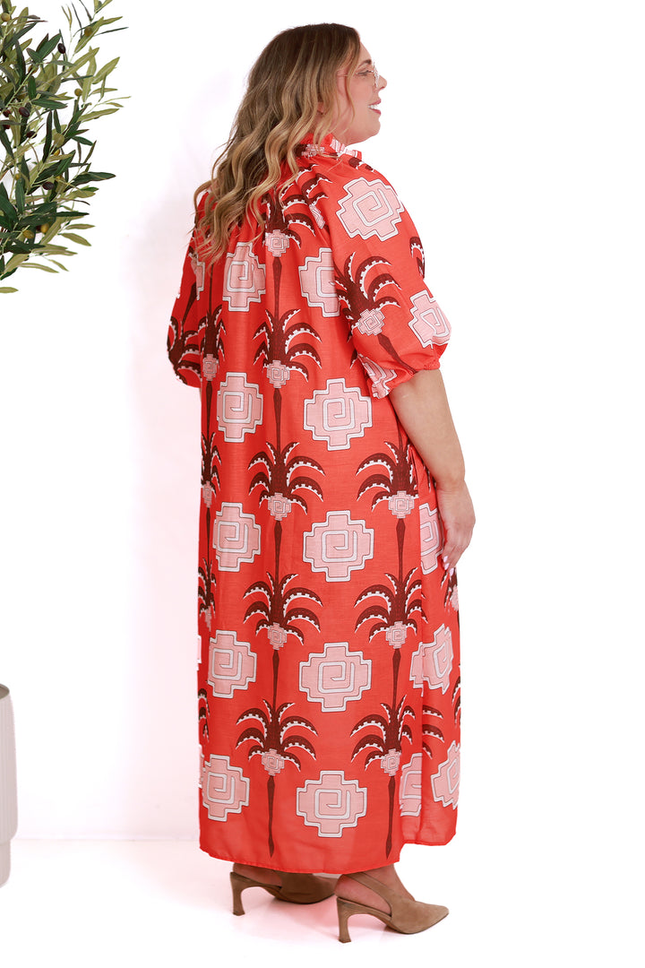 Cyprus Shirt Dress | RED