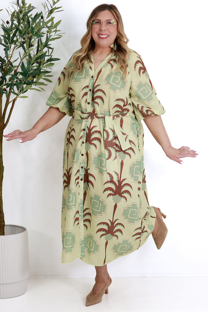 Cyprus Shirt Dress | PISTACHIO