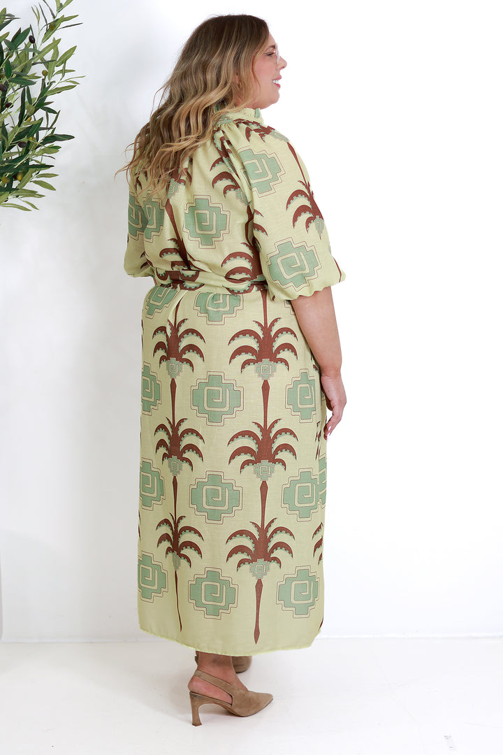 Cyprus Shirt Dress | PISTACHIO