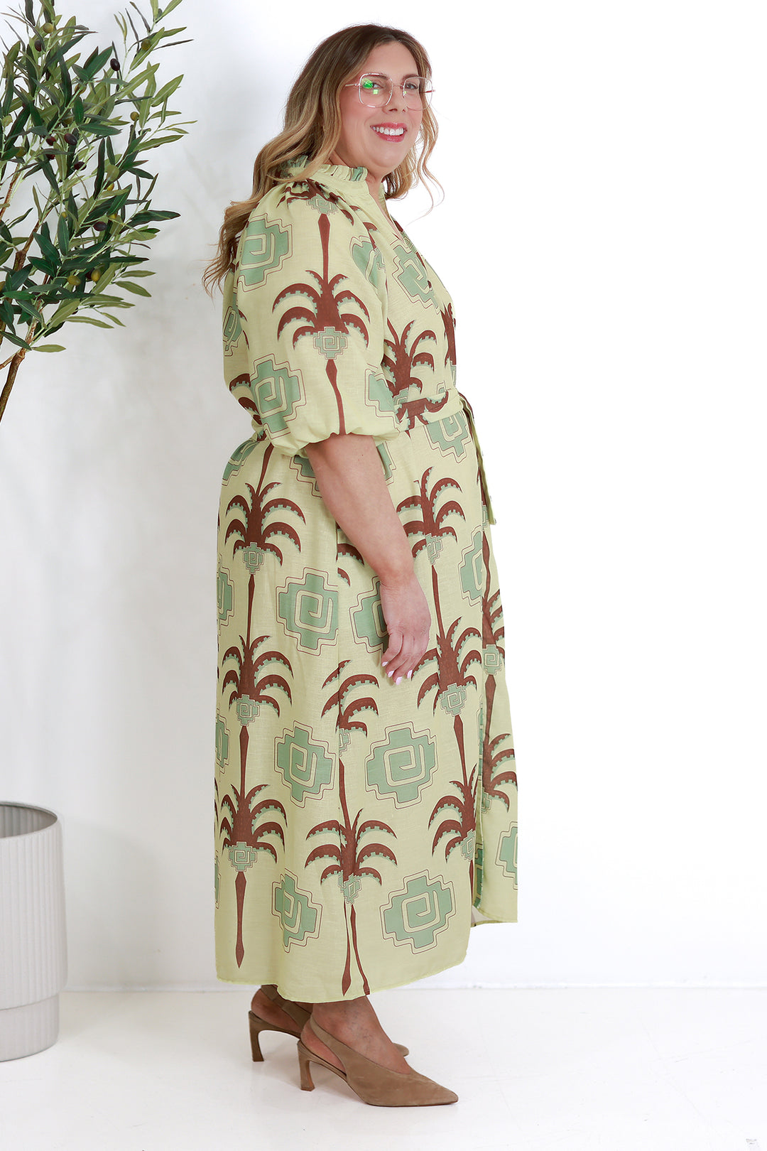 Cyprus Shirt Dress | PISTACHIO