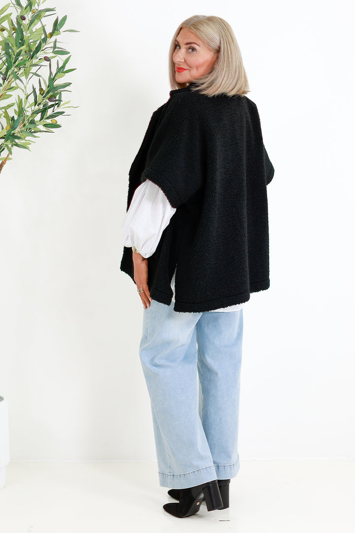 Jackson Oversized Vest | BLACK
